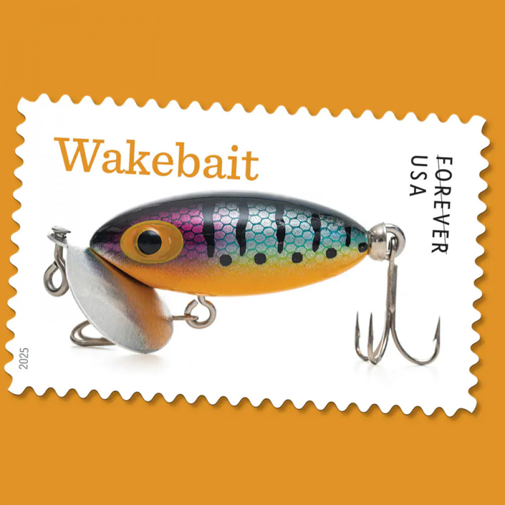 2025 Freshwater Fishing Lures Forever Stamps, Sheetof 20