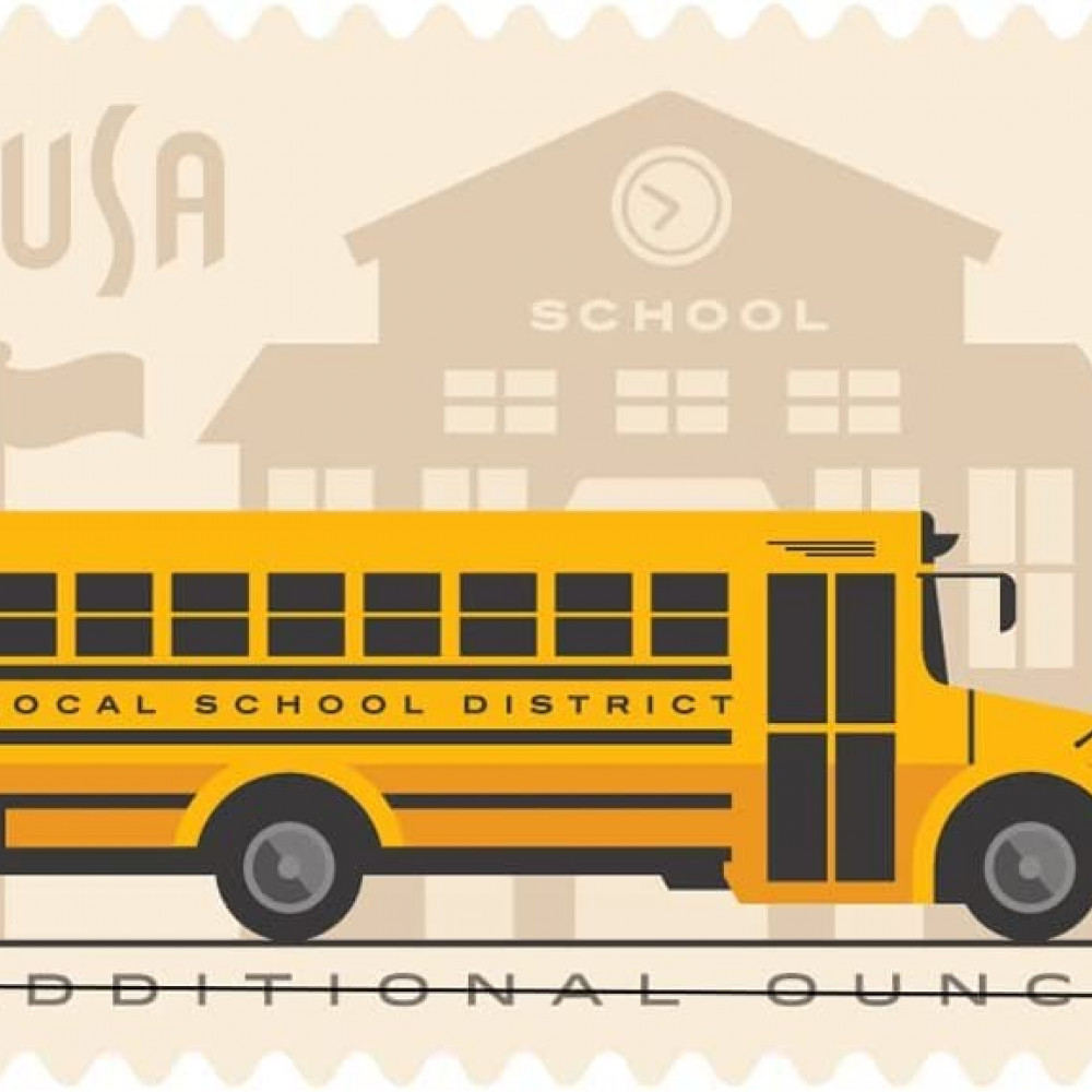 2023 US School Bus Additional Ounce Postage Stamps 1 Coil of 100