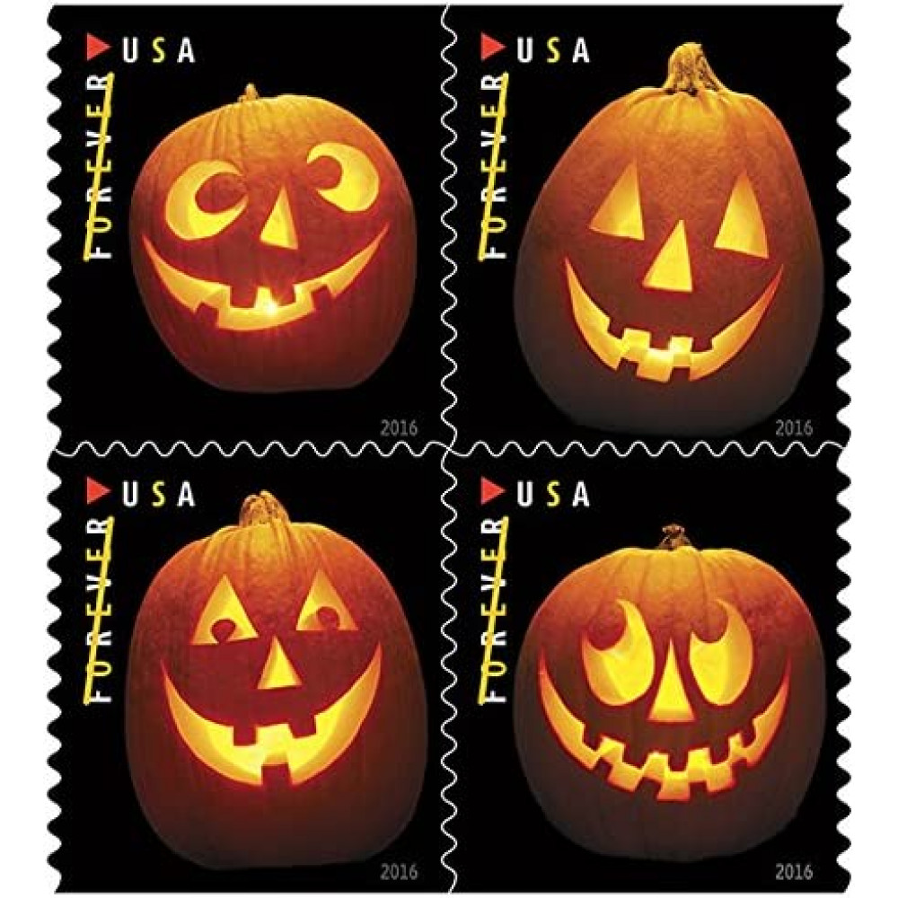 2016 USPS Jack o Lanterns Forever First Class Postage Stamps